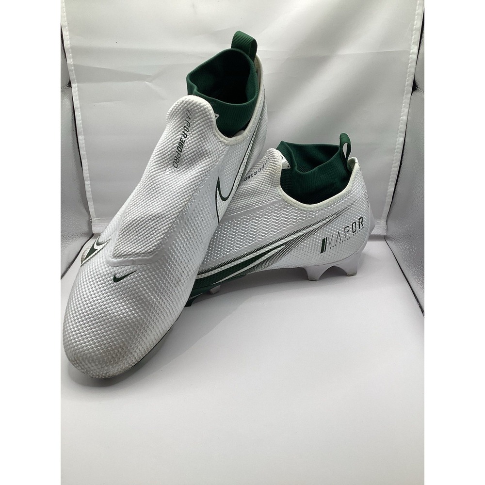 Nike Vapor Edge Pro 360 Mens Football Cleat White/Green Size US 13 Ghost Laces
